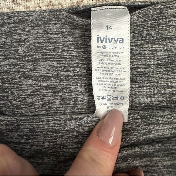 Ivivva Grey Mesh With Grace Leggings - Picture 2 of 8